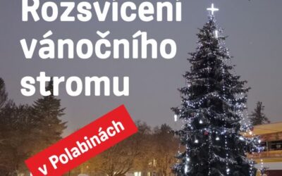 Rozsvícení vánočního stromu v Polabinách